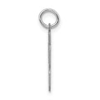 Sterling Silver Rhodium-plated Small Satin Number 53 Charm