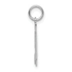 Sterling Silver Rhodium-plated Small Satin Number 54 Charm