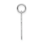Sterling Silver Rhodium-plated Small Satin Number 55 Charm