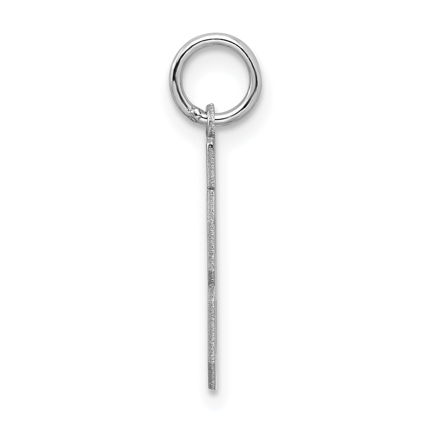 Sterling Silver Rhodium-plated Small Satin Number 58 Charm Secondary image