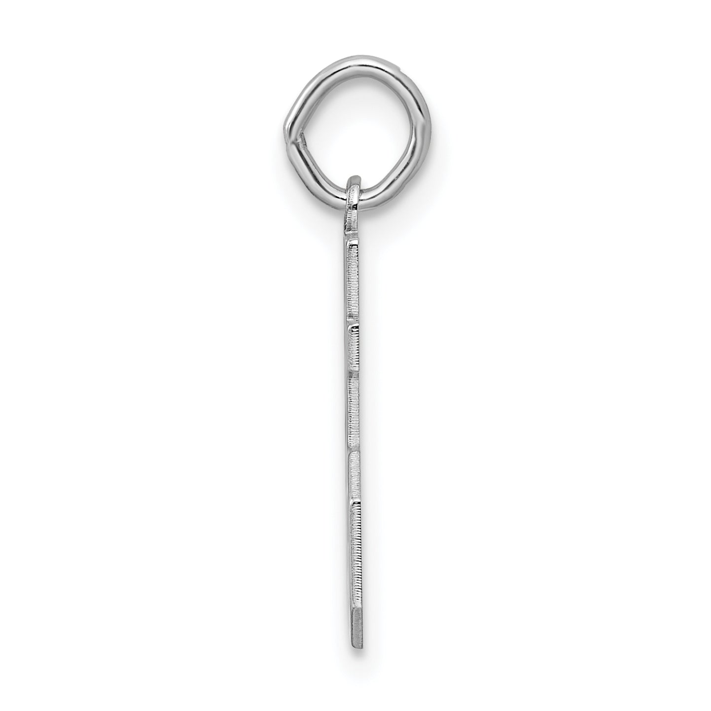 Sterling Silver Rhodium-plated Small Satin Number 65 Charm Secondary image