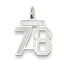 Sterling Silver/Rhodium-plated Satin Number 78 Charm