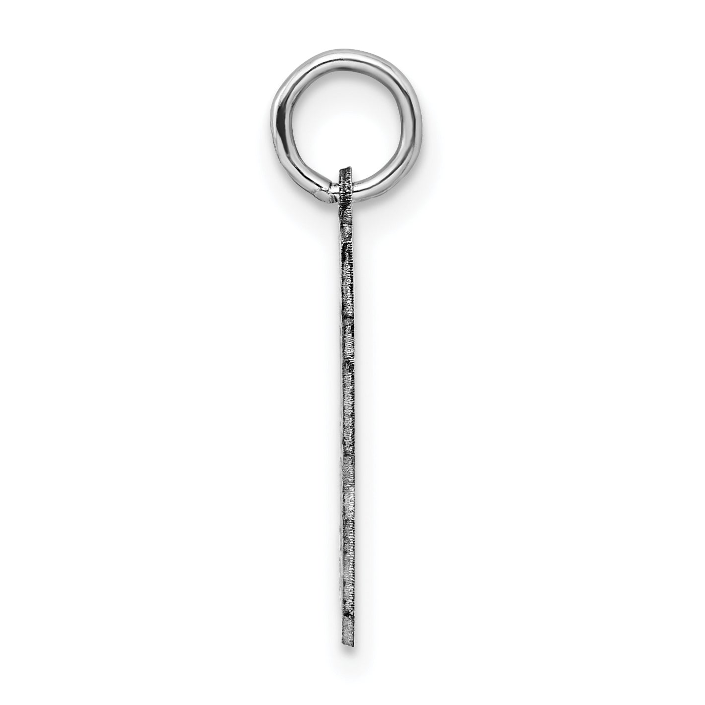 Sterling Silver Rhodium-plated Small Satin Number 83 Charm Secondary image