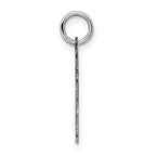 Sterling Silver Rhodium-plated Small Satin Number 83 Charm