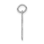 Sterling Silver Rhodium-plated Small Satin Number 85 Charm
