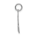 Sterling Silver Rhodium-plated Small Satin Number 93 Charm