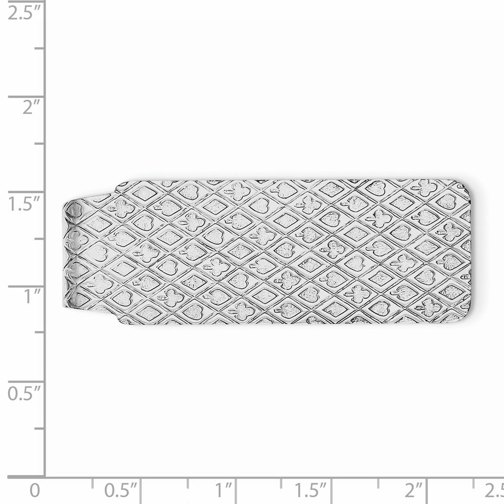 Sterling Silver Rhodium-plated Money Clip