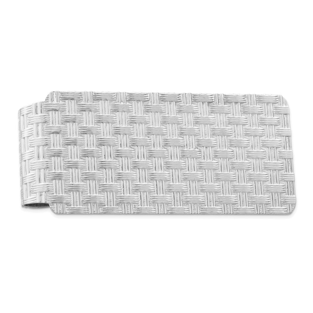 Sophia Jewelers Sterling Silver Rhodium-Plated Men's Polished Money Clip