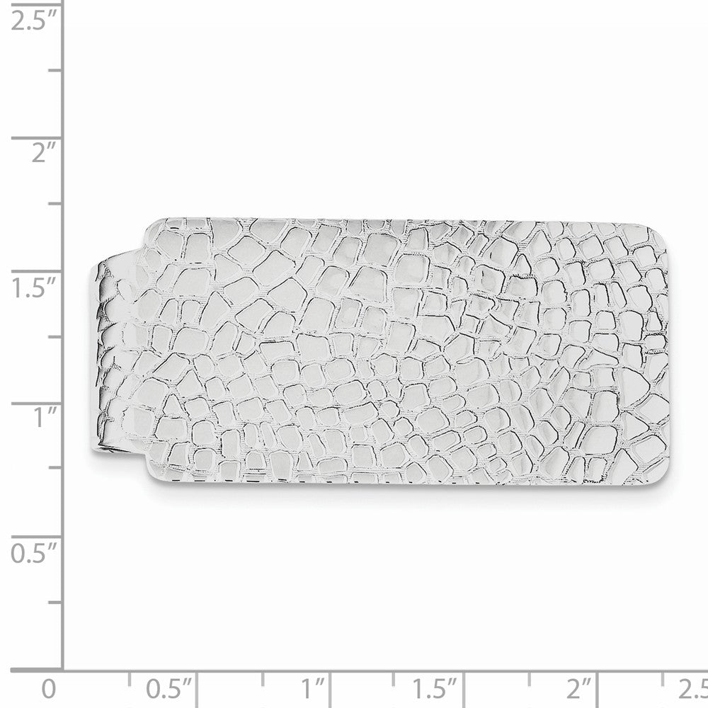 Sterling Silver 925 Men's Money Clip with Rhodium Polished Finish Secondary image