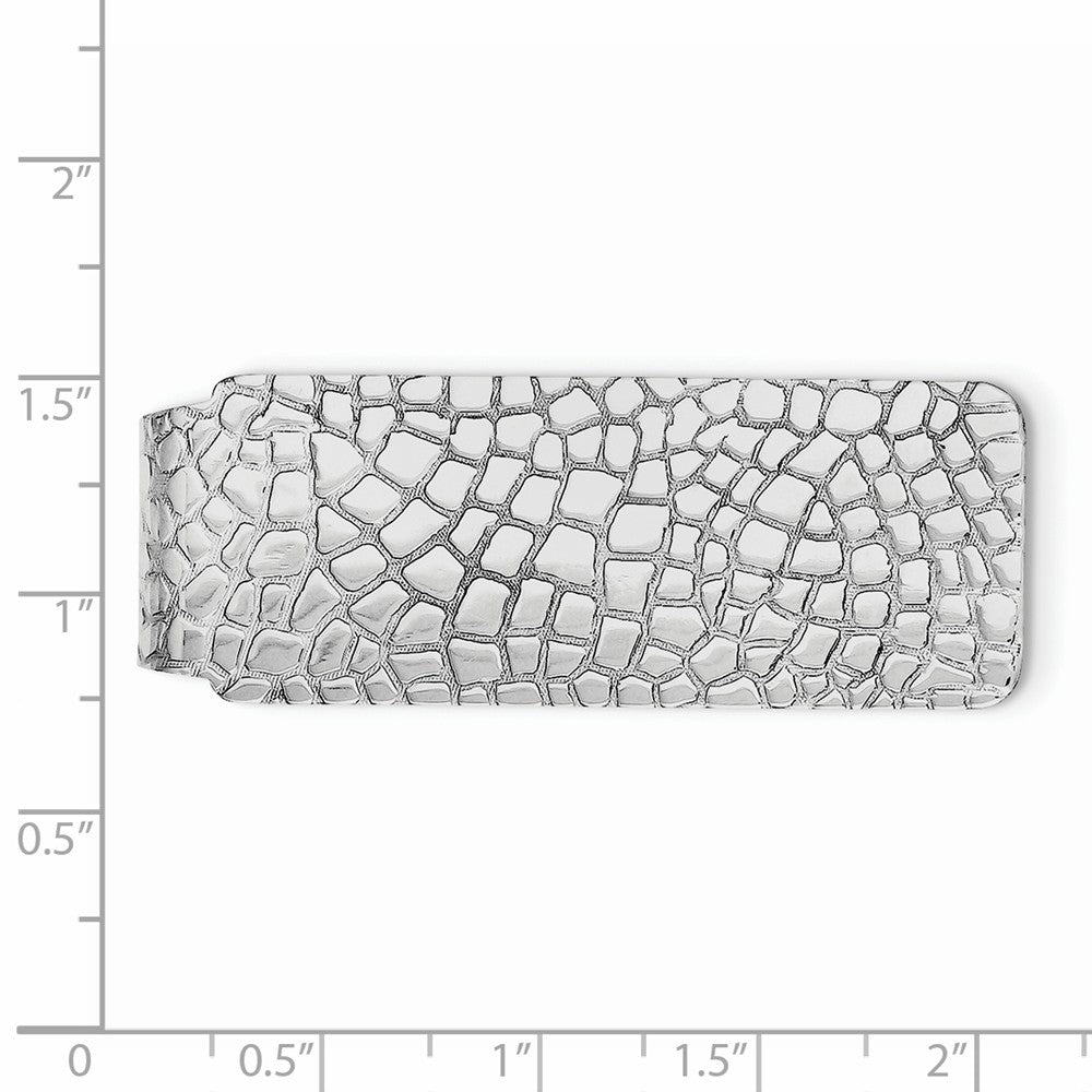 Sterling Silver 925 Polished Money Clip with Rhodium Plating for Men Secondary image