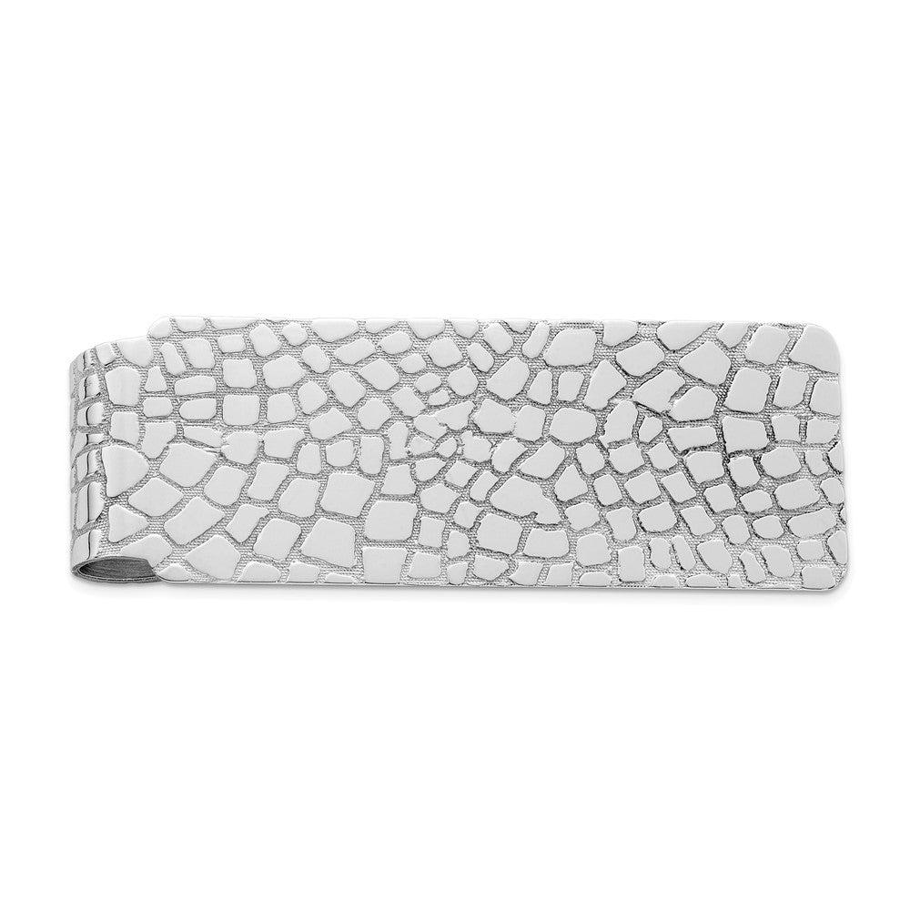 Sterling Silver 925 Polished Money Clip with Rhodium Plating for Men Main image