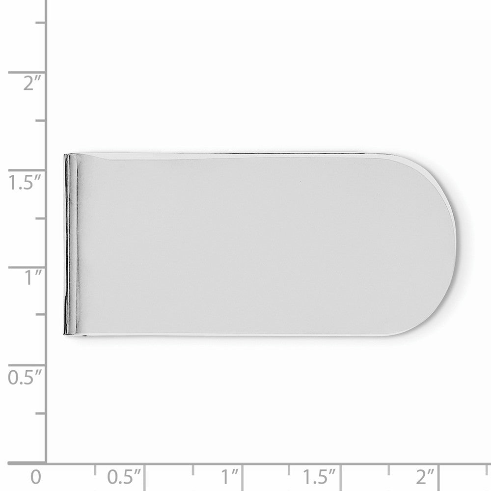 Sophia Jewelers Sterling Silver Rhodium-Plated Engravable Money Clip for Men Secondary image