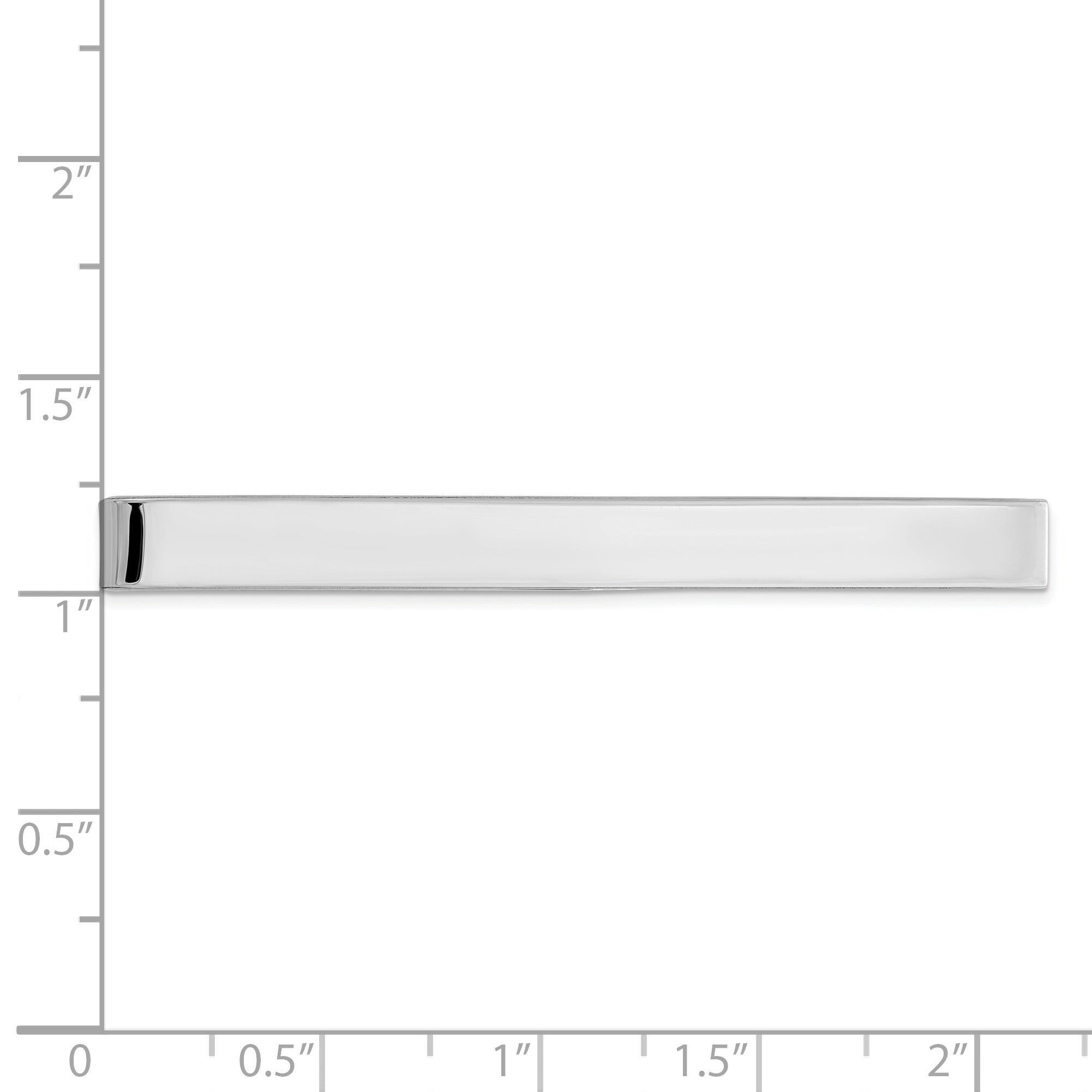 Sophia Jewelers Sterling Silver Tie Bar with Polished Rhodium Finish Engravable Secondary image