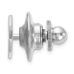 Sterling Silver 925 Tie Tac with Rhodium Plating Engravable Elegance