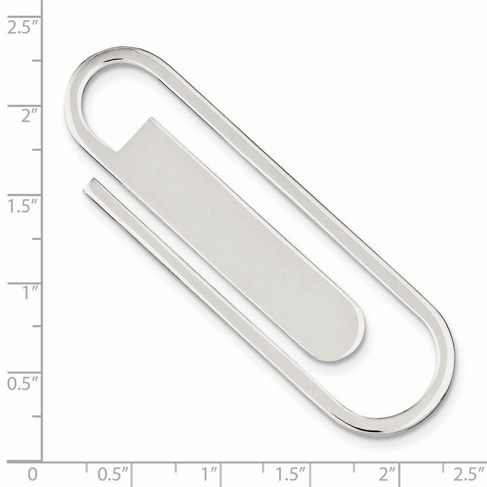 Sterling Silver 925 Engravable Paper Clip Money Clip for Men Secondary image