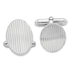 Sterling Silver Rhodium-plated Cuff Links