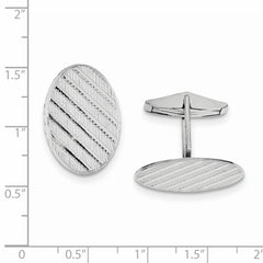 Sterling Silver Rhodium-plated Cuff Links