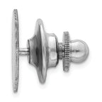 Sterling Silver 925 Rhodium-Plated Tie Tac with Polished Solid Finish