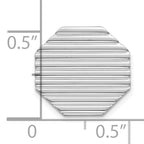 Sterling Silver 925 Rhodium-Plated Tie Tac with Polished Solid Finish