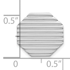 Sterling Silver 925 Rhodium-Plated Tie Tac with Polished Solid Finish