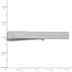 Sterling Silver Rhodium-Plated Tie Bar with Polished Finish