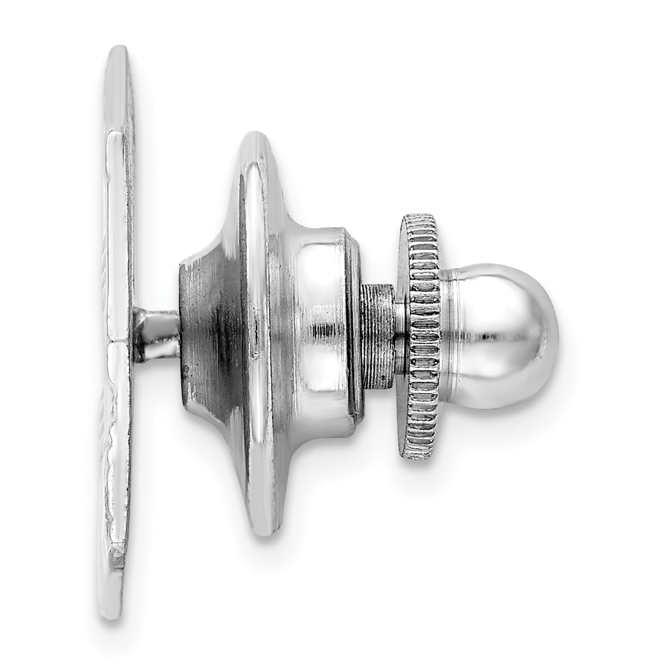 Sterling Silver 925 Tie Tac with Rhodium Plating Elegant Polished Finish Secondary image