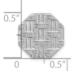 Sterling Silver 925 Tie Tac with Rhodium Plating Elegant Polished Finish