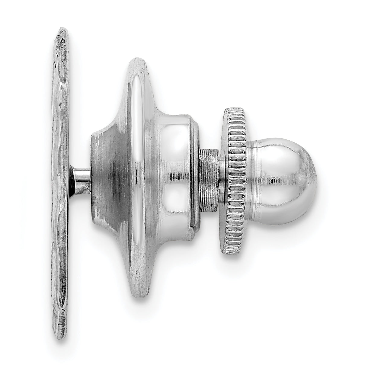 Men's Sterling Silver Rhodium-Plated Tie Tac with Polished Finish Secondary image