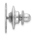 Men's Sterling Silver Rhodium-Plated Tie Tac with Polished Finish
