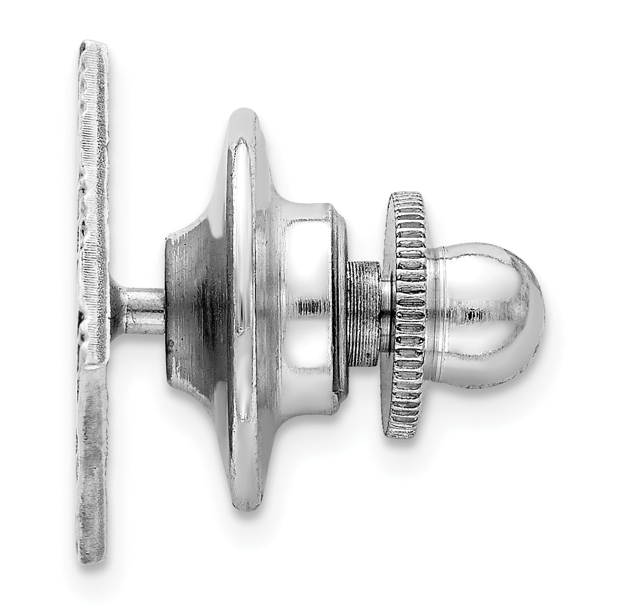 Sterling Silver 925 Men's Tie Tac with Polished Rhodium Finish
