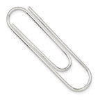 Sophia Jewelers Sterling Silver Polished Rhodium-Plated Men's Money Clip