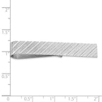 Sterling Silver Rhodium-Plated Tie Bar with Polished Solid Finish