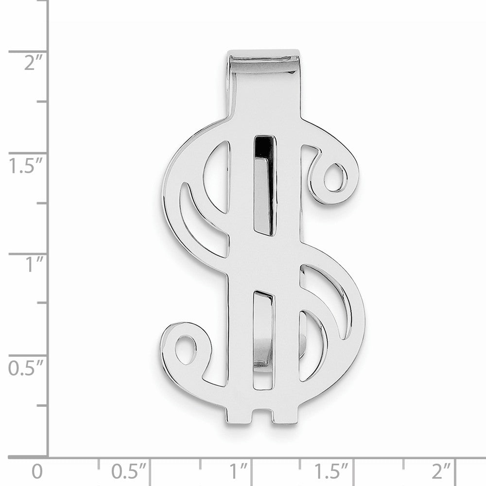Sterling Silver 925 Men's Money Clip with Polished Engravable Finish Secondary image