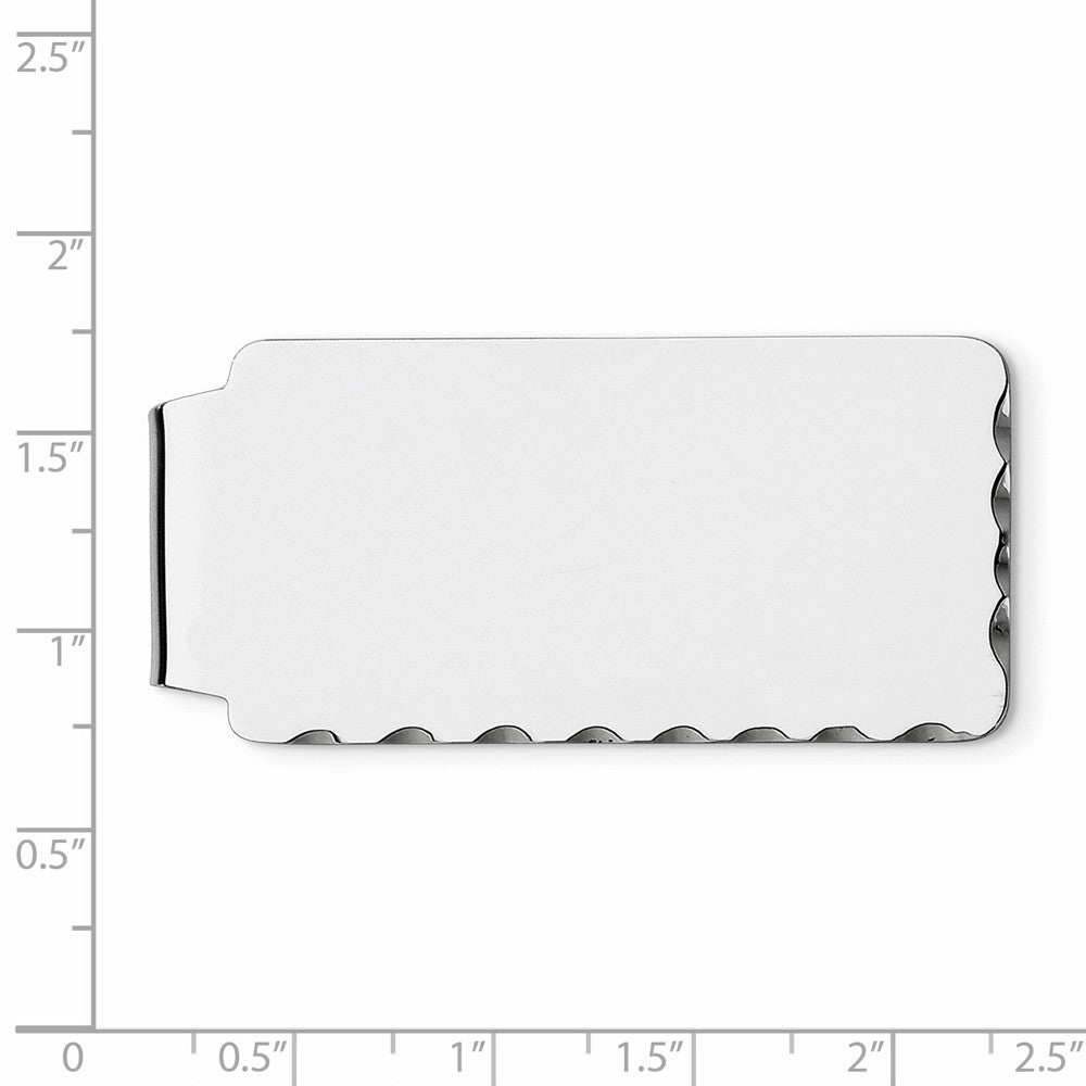 Sophia Jewelers Sterling Silver Rhodium-Plated Engravable Money Clip for Men Secondary image