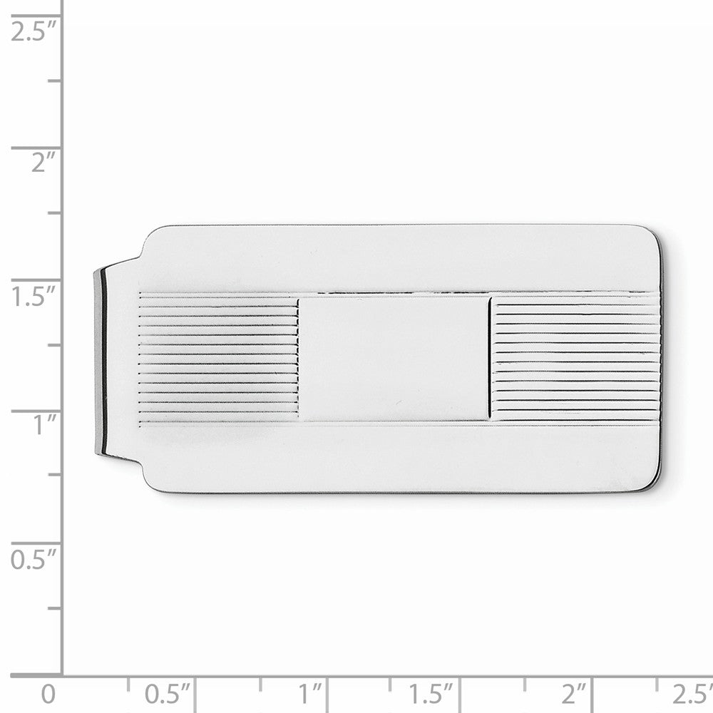 Sophia Jewelers Sterling Silver Polished Money Clip with Engravable Finish Secondary image