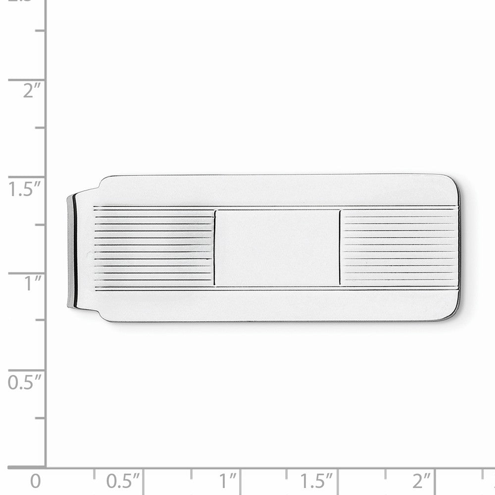 Sophia Jewelers Sterling Silver 925 Polished Engravable Men's Money Clip Secondary image