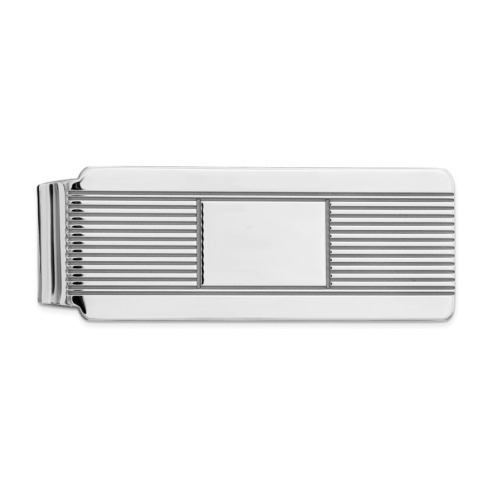 Sophia Jewelers Sterling Silver 925 Polished Engravable Men's Money Clip