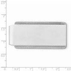 Sterling Silver Rhodium-plated Satin Front Money Clip