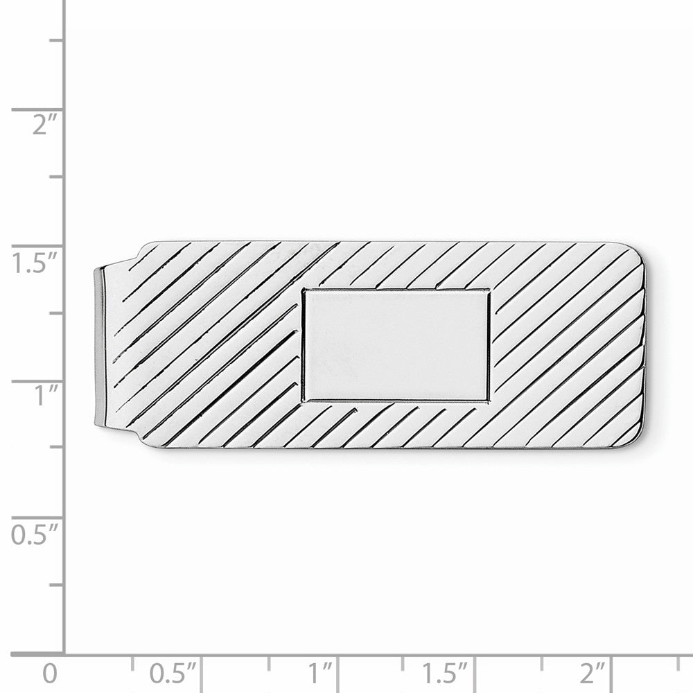Sophia Jewelers Men's Sterling Silver 925 Polished Engravable Money Clip Secondary image