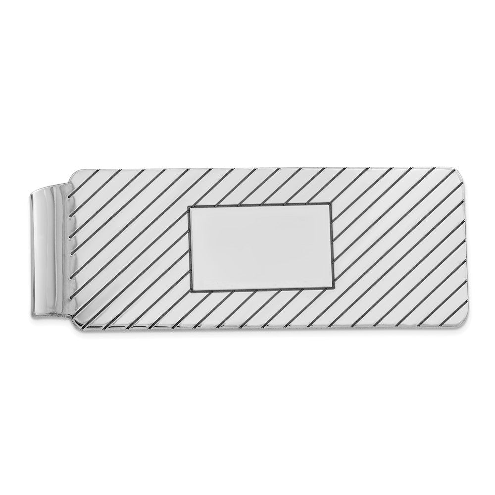 Sophia Jewelers Men's Sterling Silver 925 Polished Engravable Money Clip