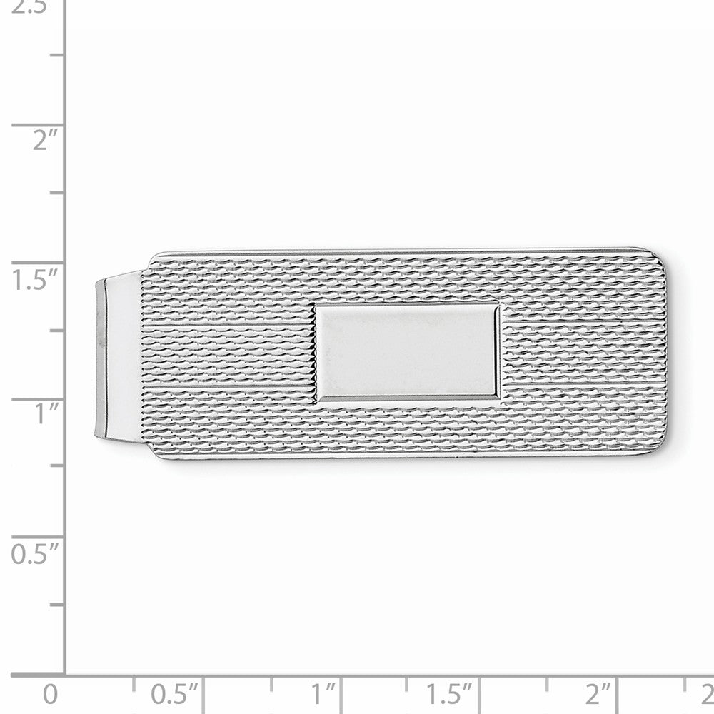 Sterling Silver Rhodium-plated Money Clip