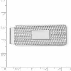 Sterling Silver Rhodium-plated Money Clip