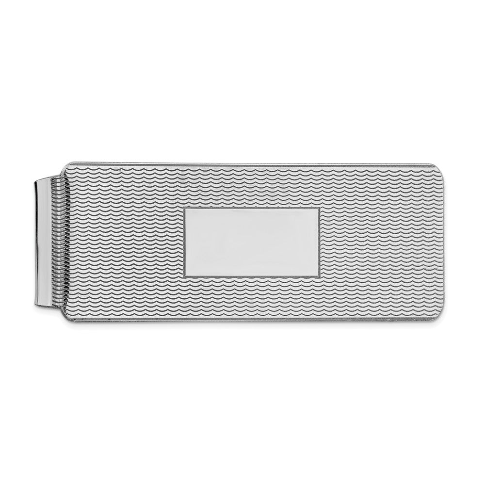 Sterling Silver 925 Men's Money Clip with Polished Engravable Finish