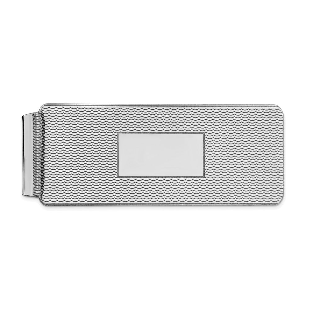 Sterling Silver Rhodium-plated Money Clip