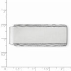 Sterling Silver Rhodium-plated Satin Front Satin Back Money Clip