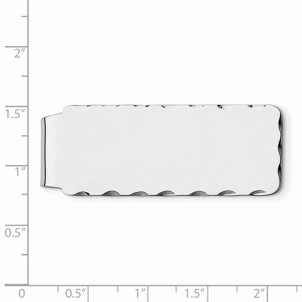 Sterling Silver Rhodium-plated Money Clip