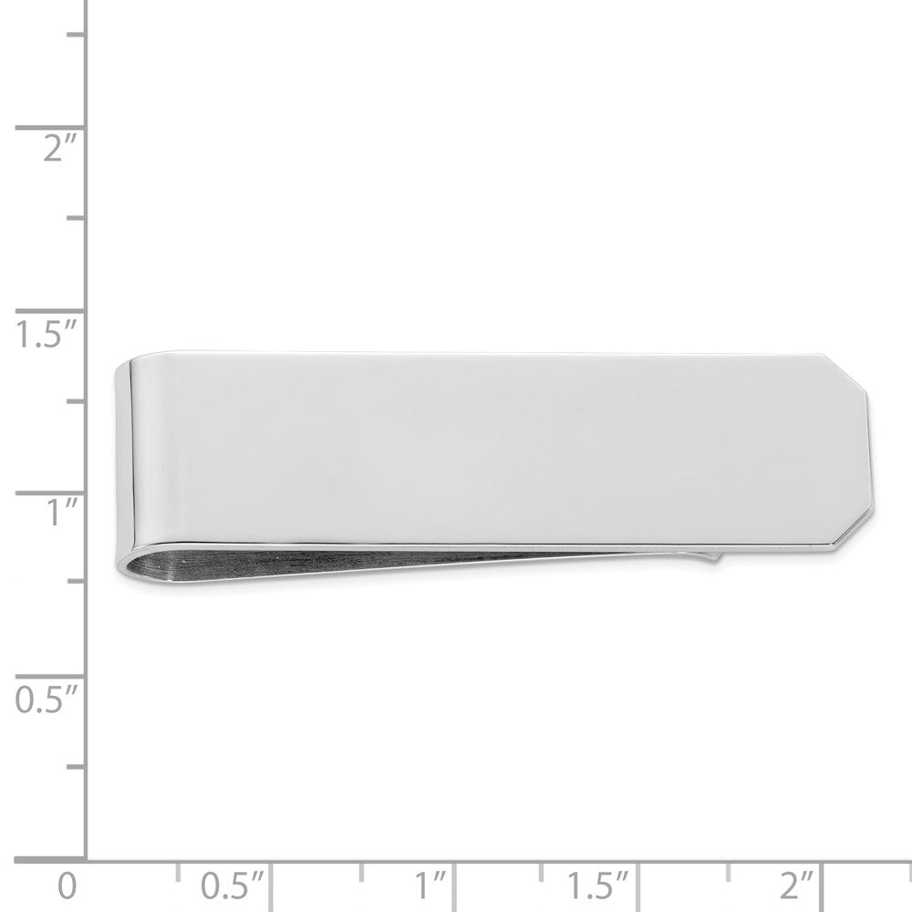 Sophia Jewelers Men's Sterling Silver Rhodium Plated Polished Money Clip Secondary image
