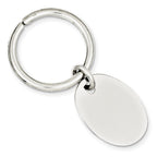 Sophia Jewelers Sterling Silver Rhodium Plated Engravable Men's Key Chain
