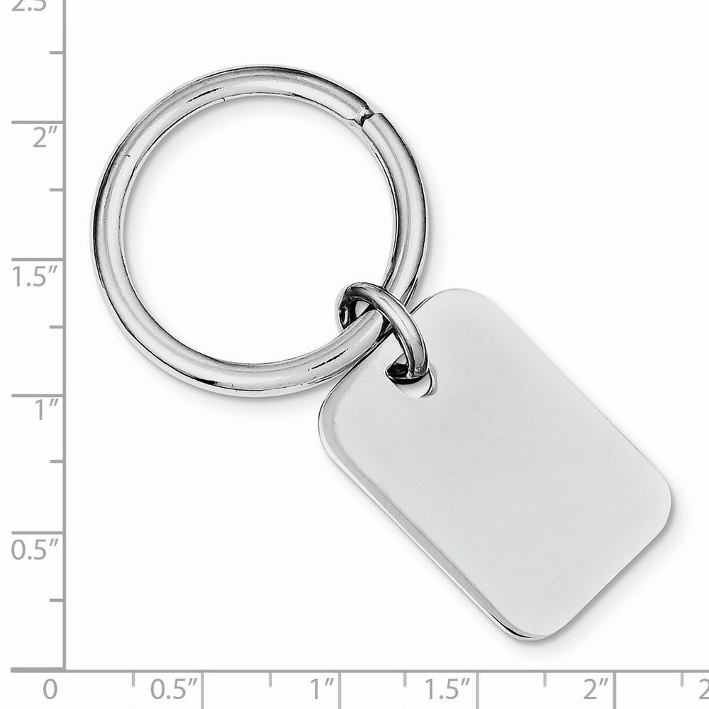 Sterling Silver Rhodium Plated Key Chain