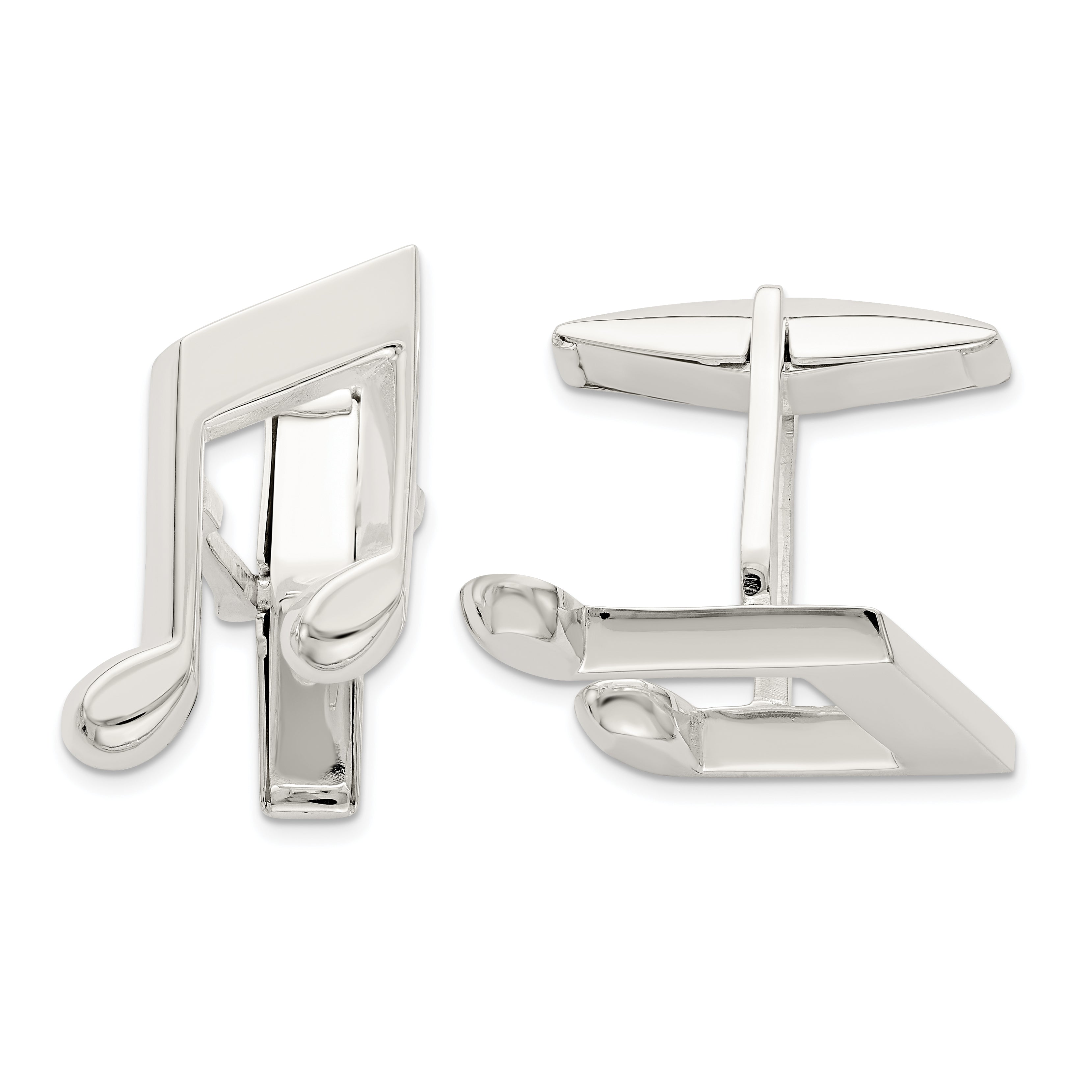 Sterling Silver Music Note Cuff Links Main image